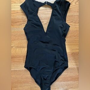 Kona Sol Ribbed One Piece Swimsuit Size Small